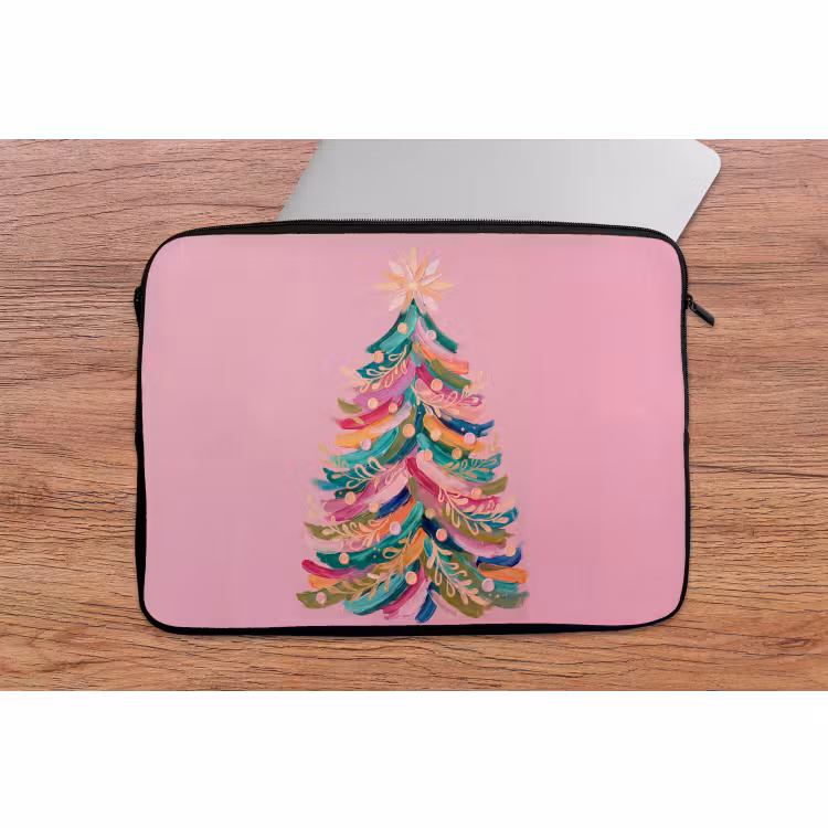 Laptop hülle - Weihnachtsbaum – Abstrakt – Bunt — 2