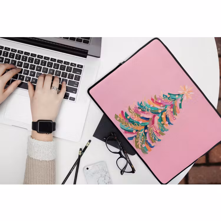 Laptop hülle - Weihnachtsbaum – Abstrakt – Bunt — 3