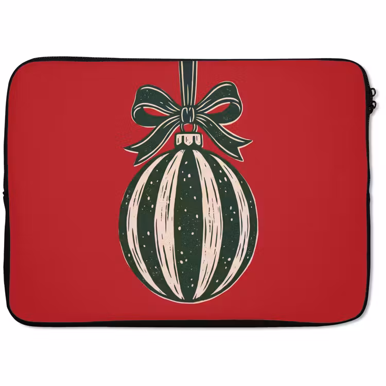 Laptop hülle - Weihnachtskugel – Weihnachten – Rot — 1