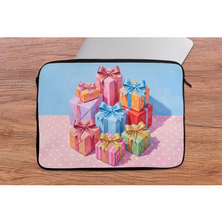 Laptop hülle - Geschenke – Fest – Bunt — 2