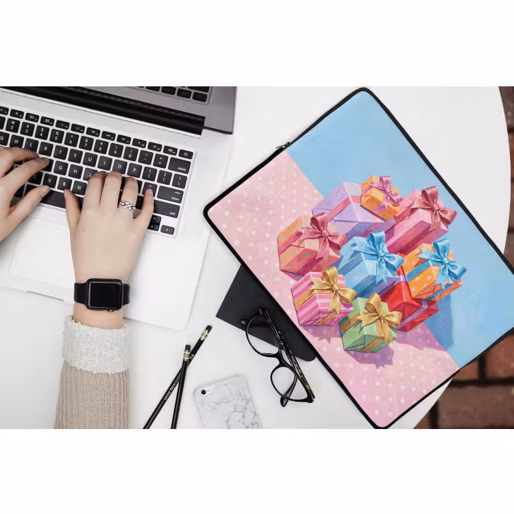 Laptop hülle - Geschenke – Fest – Bunt — 3