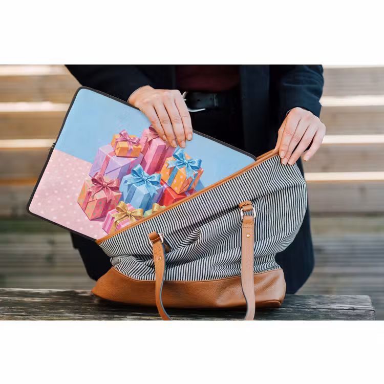 Laptop hülle - Geschenke – Fest – Bunt — 4