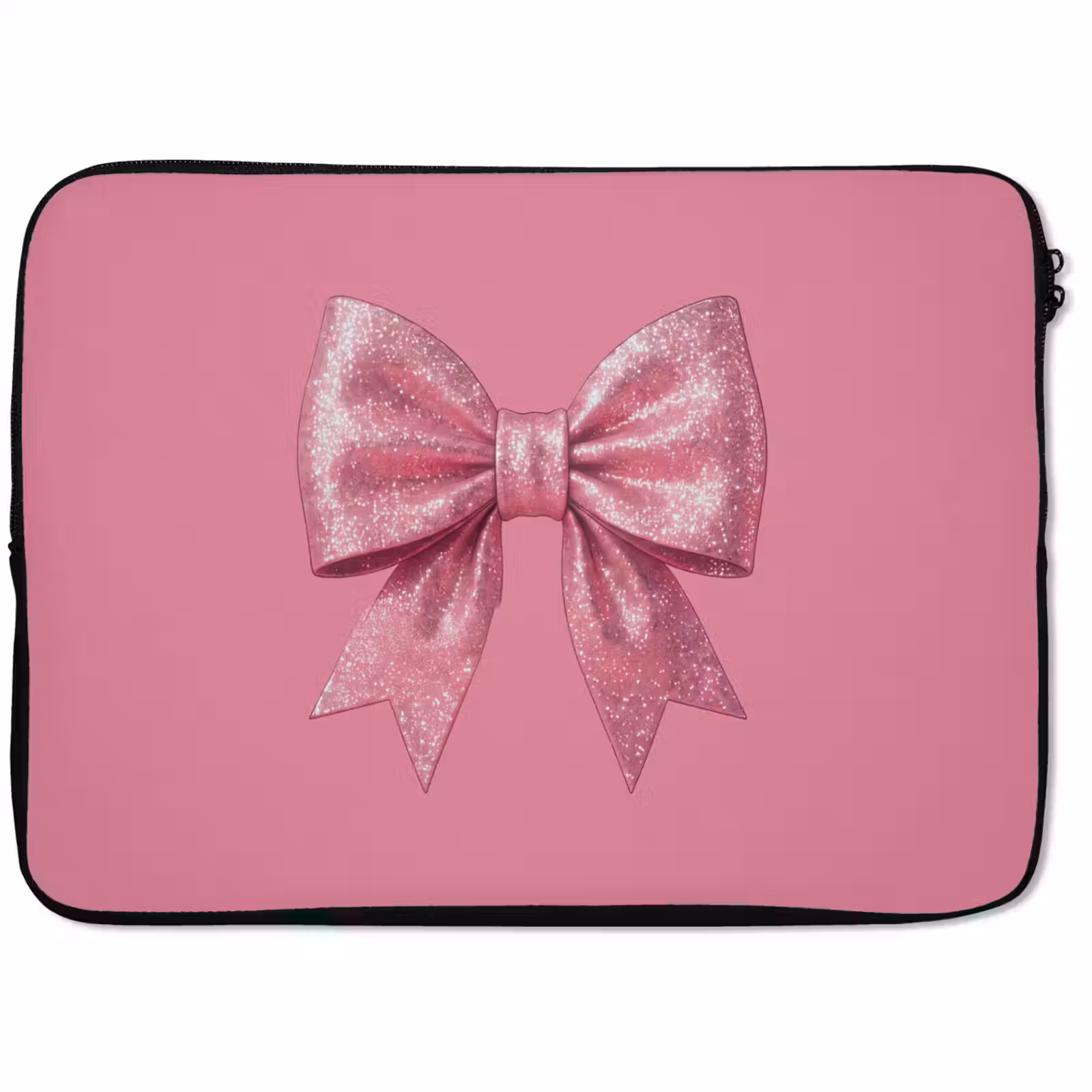 Laptop hülle - Rosa Schleife – Glitzer — 1