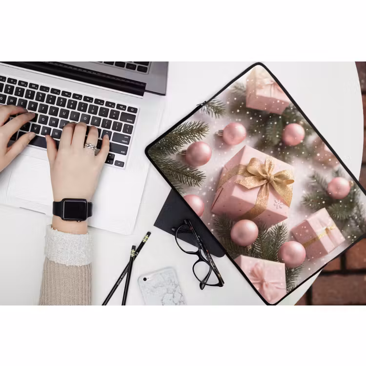 Laptop hülle - Geschenk – Weihnachten – Rosa — 3