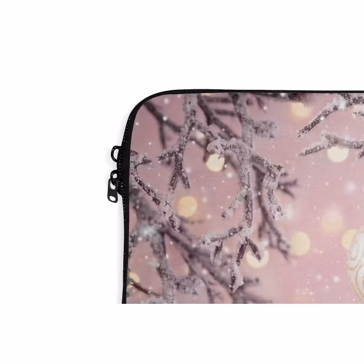 Laptop hülle - Weihnachtskugel – Rosa – Winter — 5