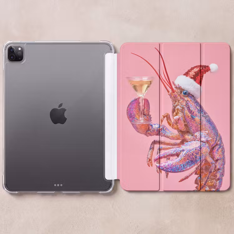iPad-Hülle - Hummer – Weihnachten – Rosa — 6
