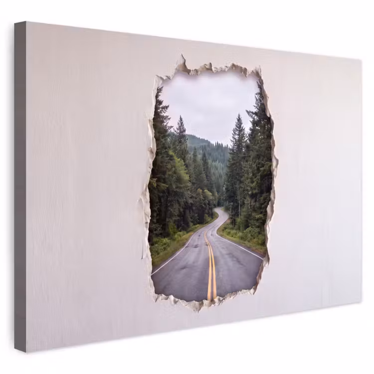 Outdoor Leinwand - Straße – Wald – Natur — 1