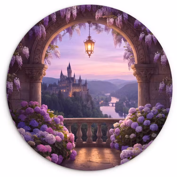 Forexbild Rund - Schloss – Fluss – Abend — 1