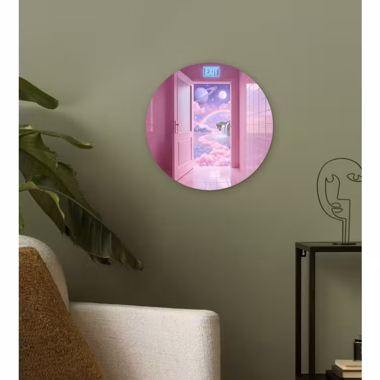 Forexbild Rund - Rosa Tür – Fantasie — 3