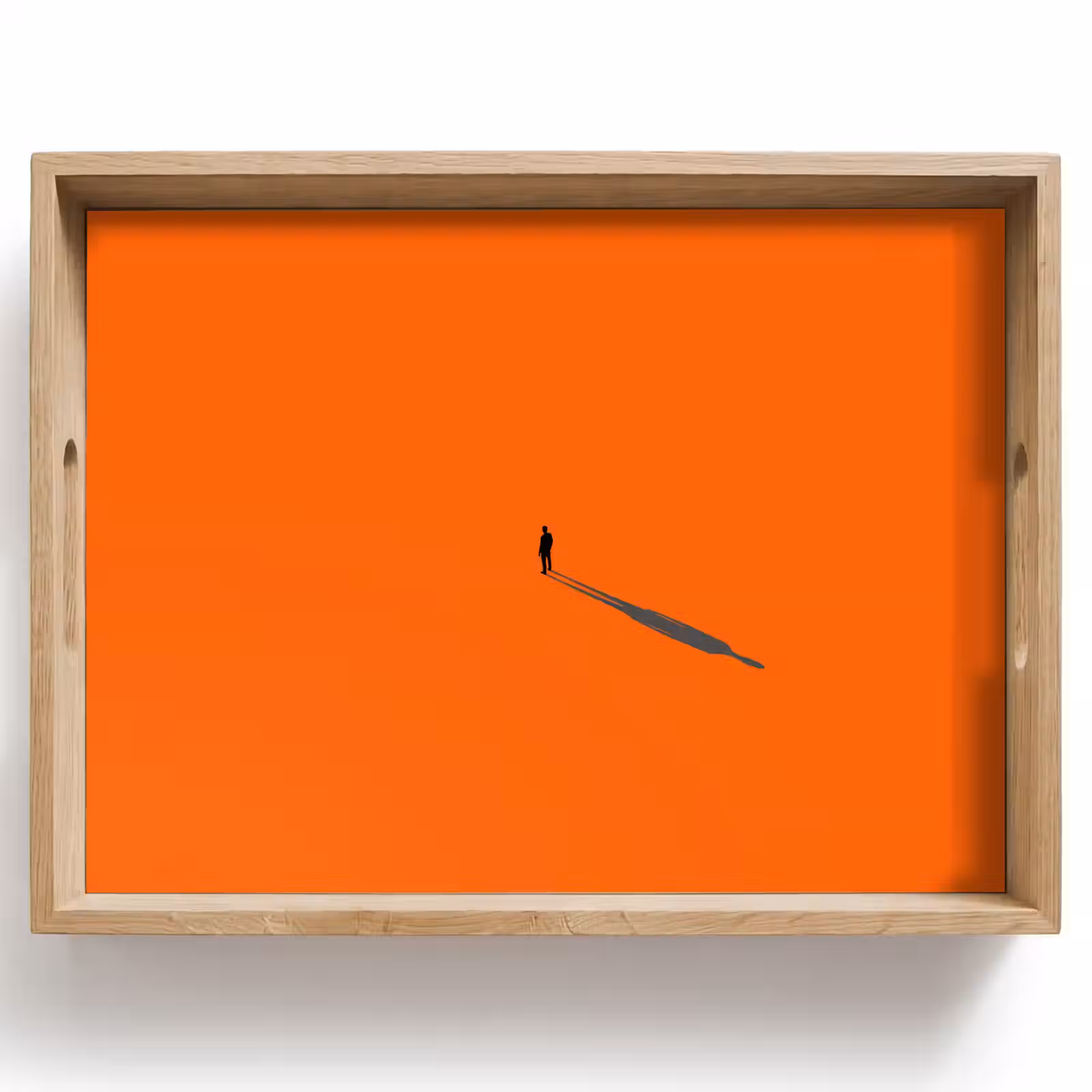 Tablett - Person – Schatten – Orange — 1