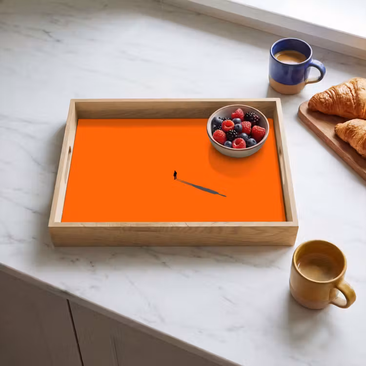Tablett - Person – Schatten – Orange — 4