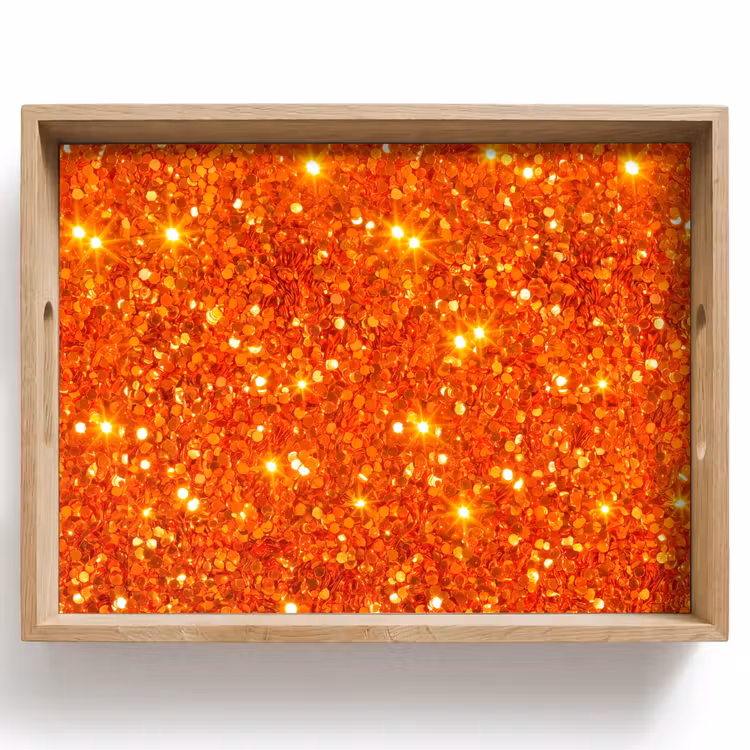 Tablett - Glitzer – Orange – Abstrakt — 1