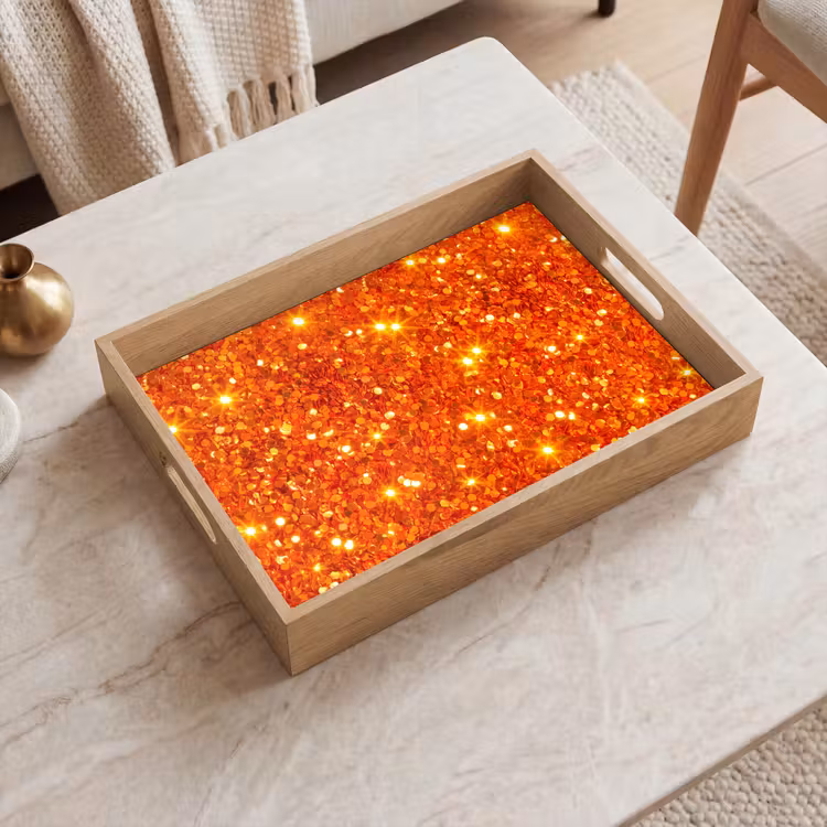 Tablett - Glitzer – Orange – Abstrakt — 2