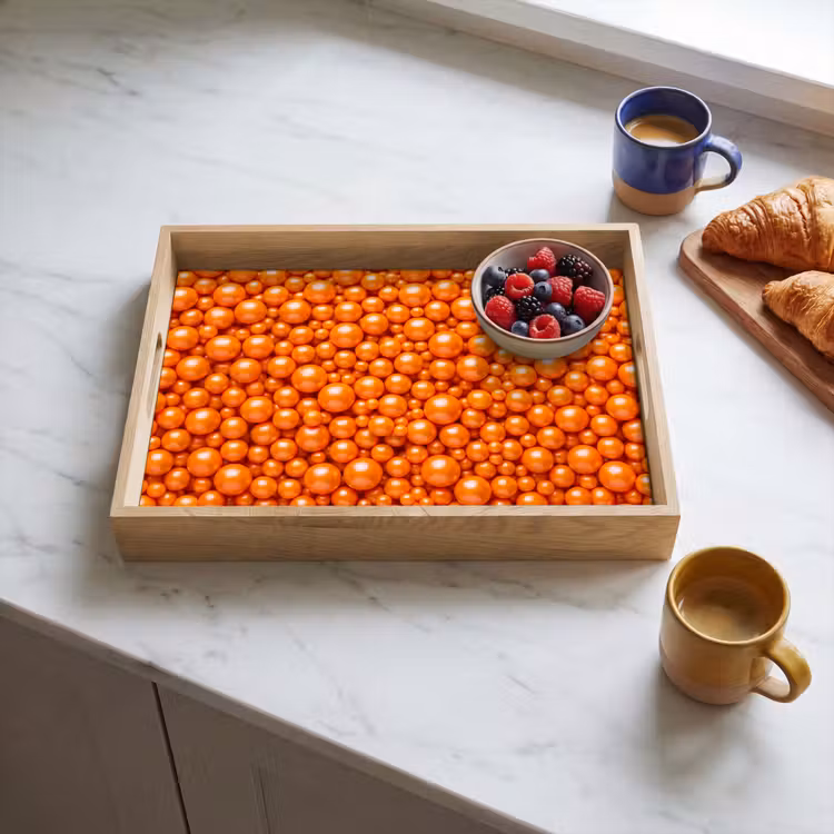 Tablett - Süßigkeiten – Orange – Muster — 4