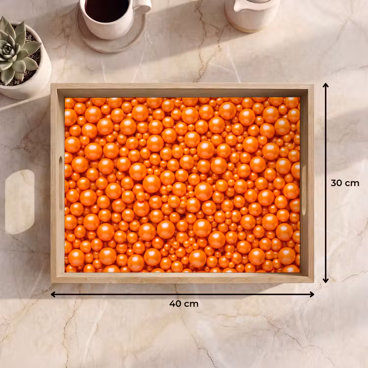 Tablett - Süßigkeiten – Orange – Muster — 9