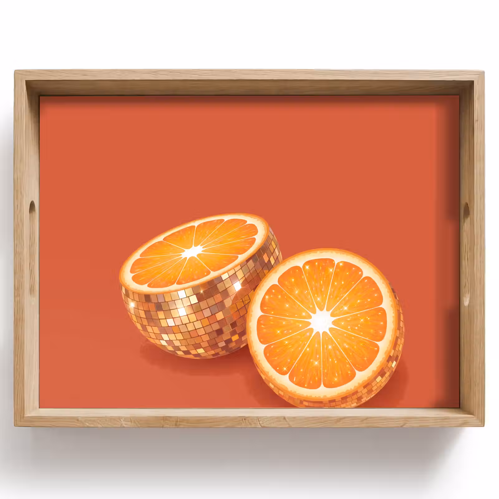 Tablett - Früchte – Disco – Gold — 1
