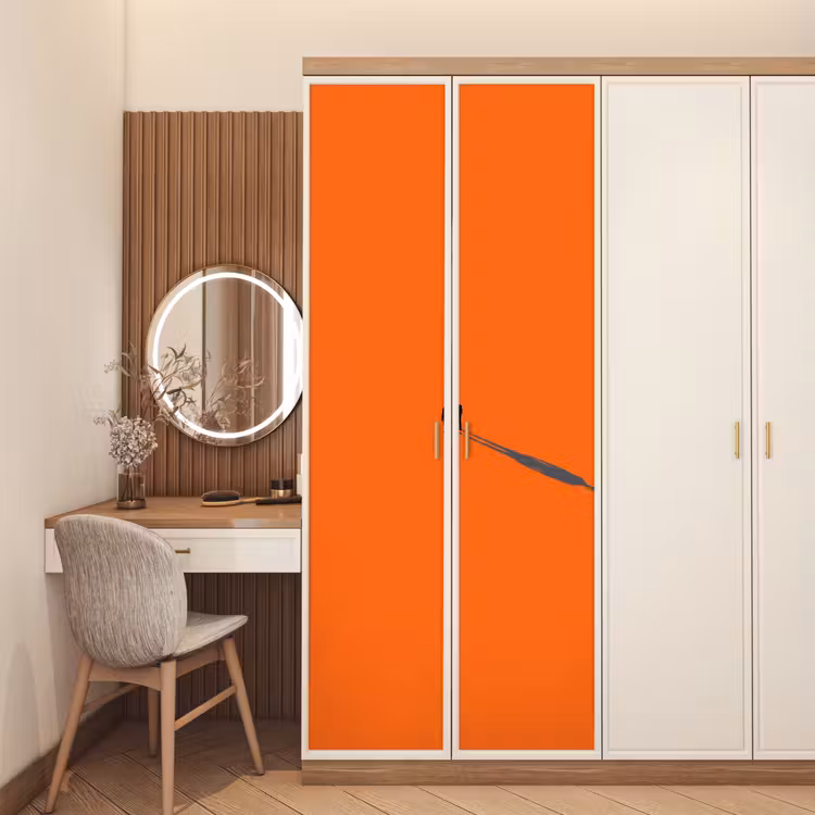 Türtapete - Person – Schatten – Orange — 4