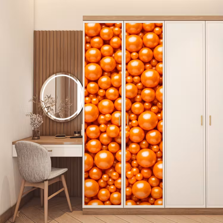 Türtapete - Süßigkeiten – Orange – Muster — 4