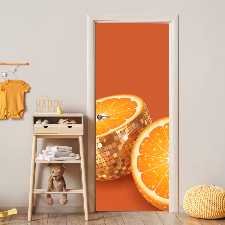 Türtapete - Frucht – Disco – Gold — 5