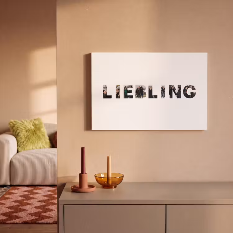 Personalisierte Leinwand - Liebling – Buchstaben-Collage — 2