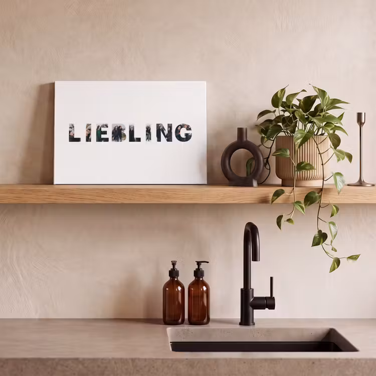 Personalisierte Leinwand - Liebling – Buchstaben-Collage — 3