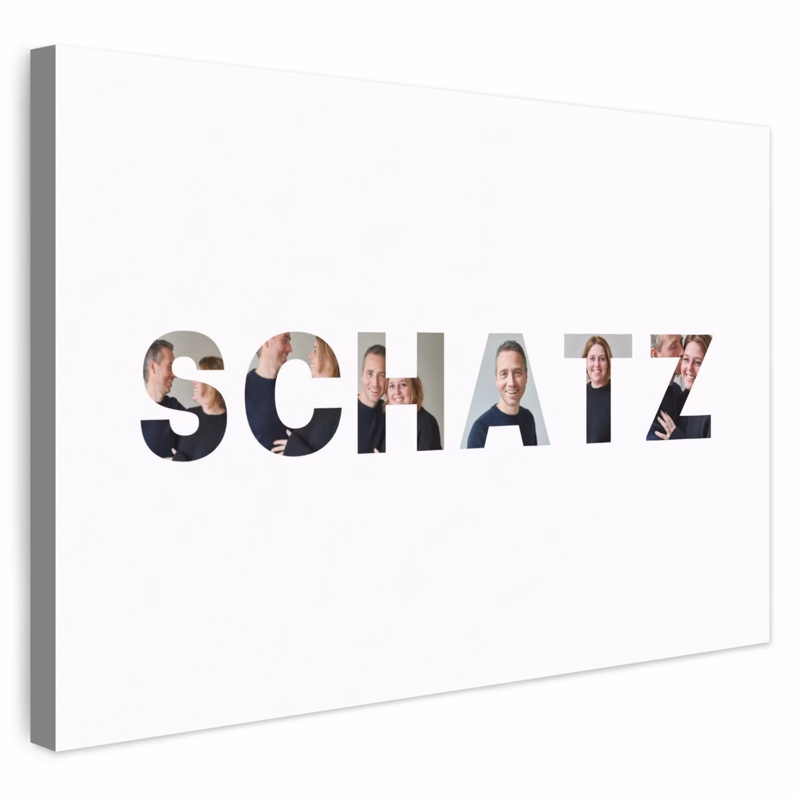 Personalisierte Leinwand - Schatz – Buchstabencollage — 1