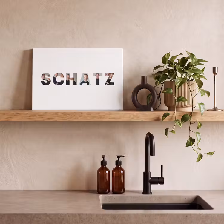 Personalisierte Leinwand - Schatz – Buchstabencollage — 3
