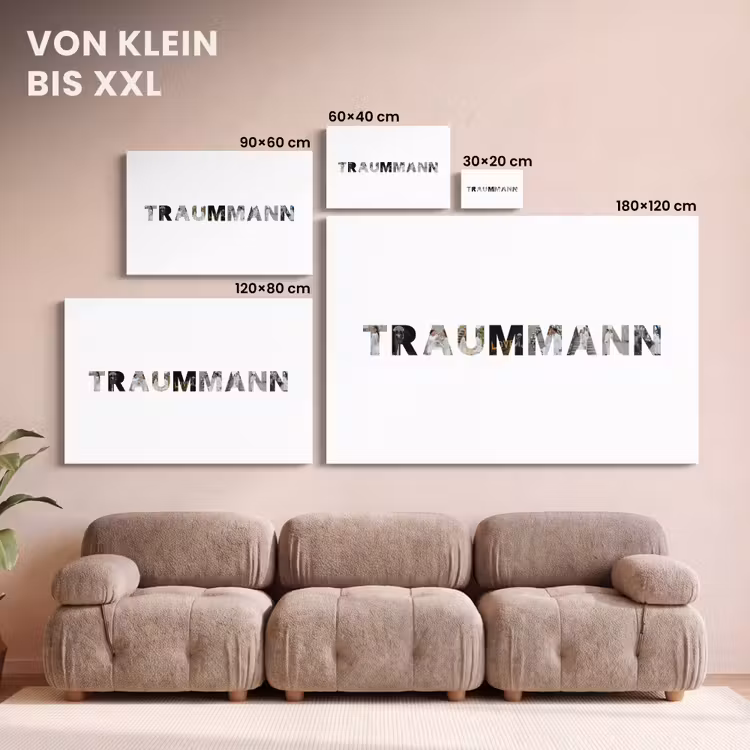 Personalisierte Leinwand - Raummann – Buchstaben-Collage — 6