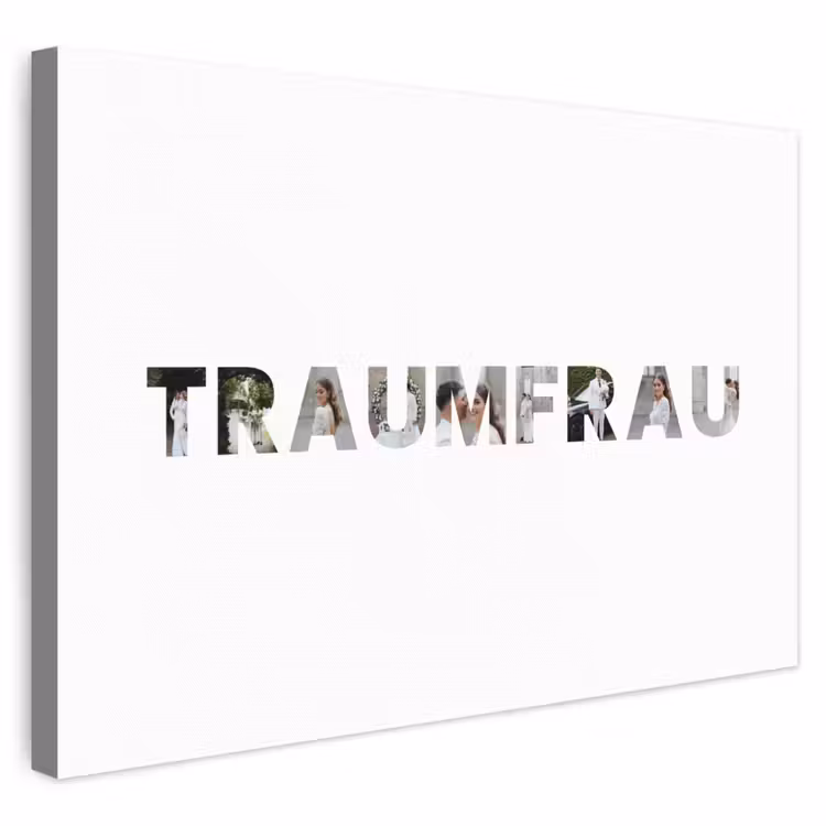 Personalisierte Leinwand - Traumfrau – Buchstabencollage — 1