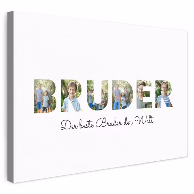 Personalisierte Leinwand - Bruder – Buchstaben-Collage — 1