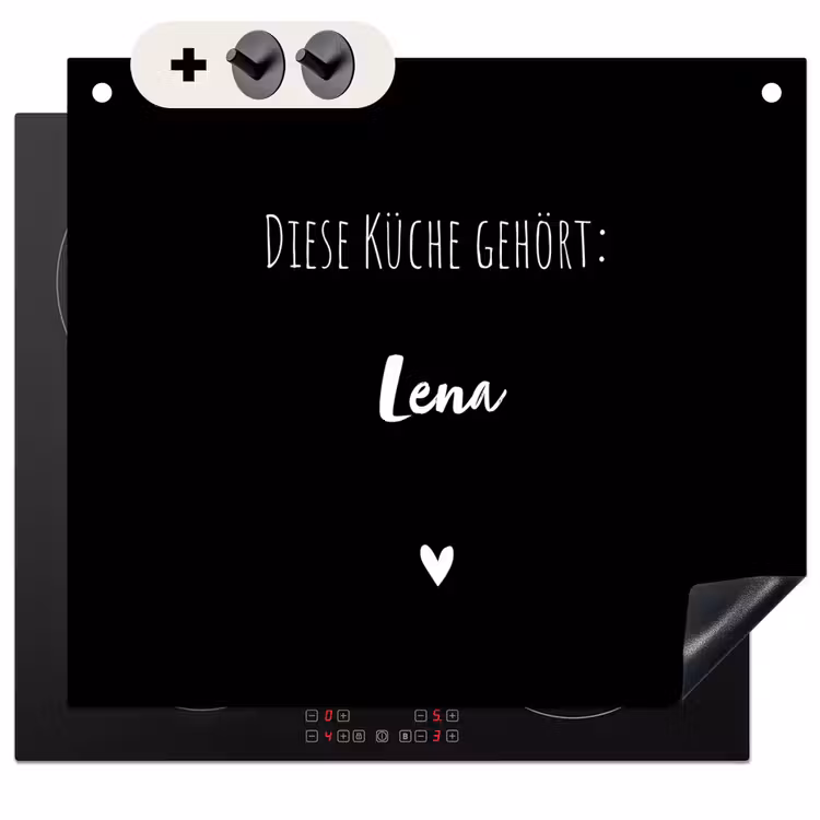 2 in 1 Personalisierbare Herdabdeckplatte - Diese Küche gehört zu — 1