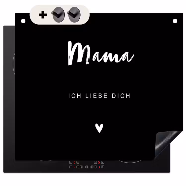 2 in 1 Personalisierbare Herdabdeckplatte - Mama mit Text — 1