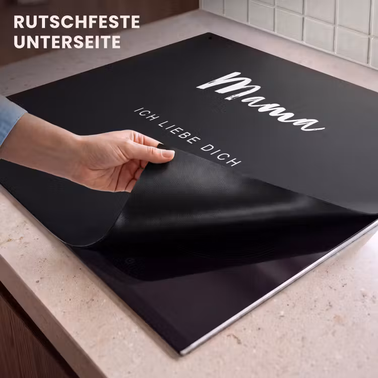 2 in 1 Personalisierbare Herdabdeckplatte - Mama mit Text — 4