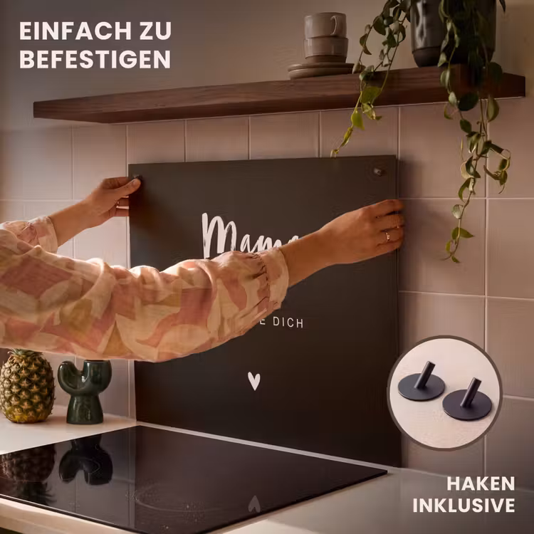 2 in 1 Personalisierbare Herdabdeckplatte - Mama mit Text — 7