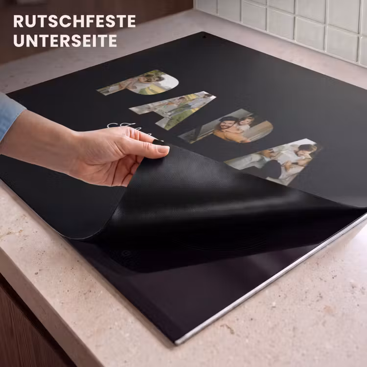 2 in 1 Personalisierbare Herdabdeckplatte - Papa mit Fotos — 4