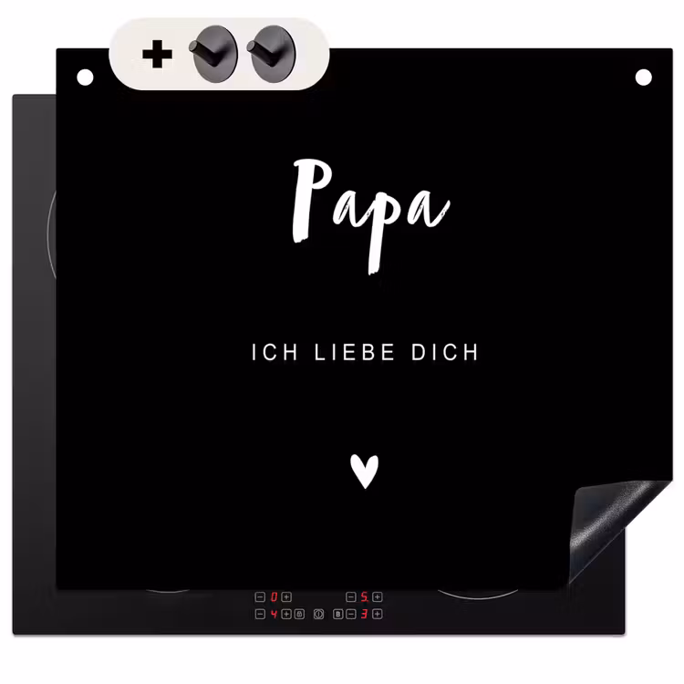 2 in 1 Personalisierbare Herdabdeckplatte - Papa mit Text — 1