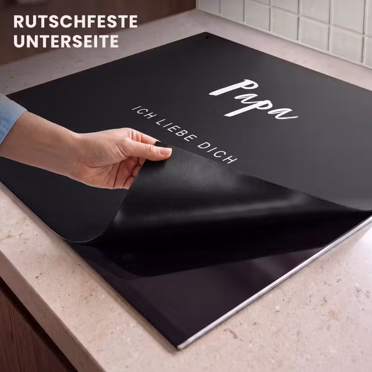 2 in 1 Personalisierbare Herdabdeckplatte - Papa mit Text — 4