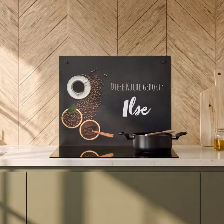 2 in 1 Personalisierbare Herdabdeckplatte - Kaffee — 2