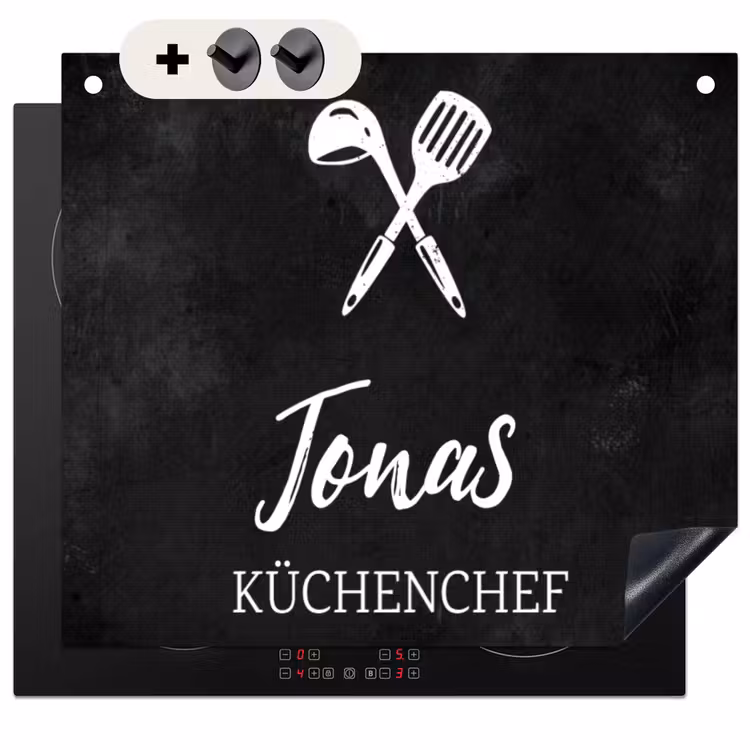 2 in 1 Personalisierbare Herdabdeckplatte - Chef de Cuisine — 1