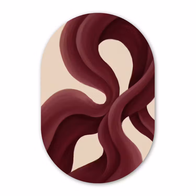 Alu-Dibond-Bild Oval - Formen – Abstrakt – Rot — 1