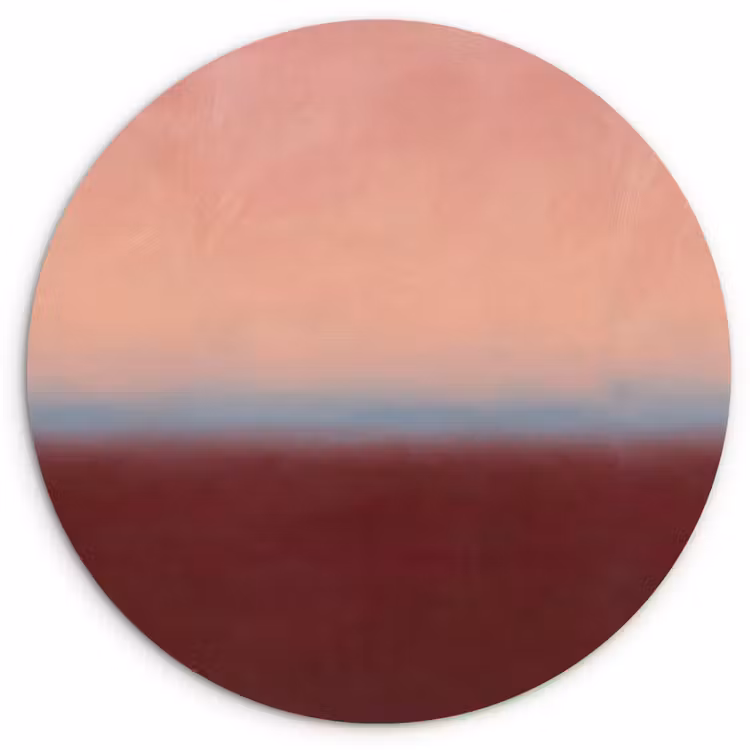 Glasbild Rund - Zusammenfassung – Farbe – Rosa — 1