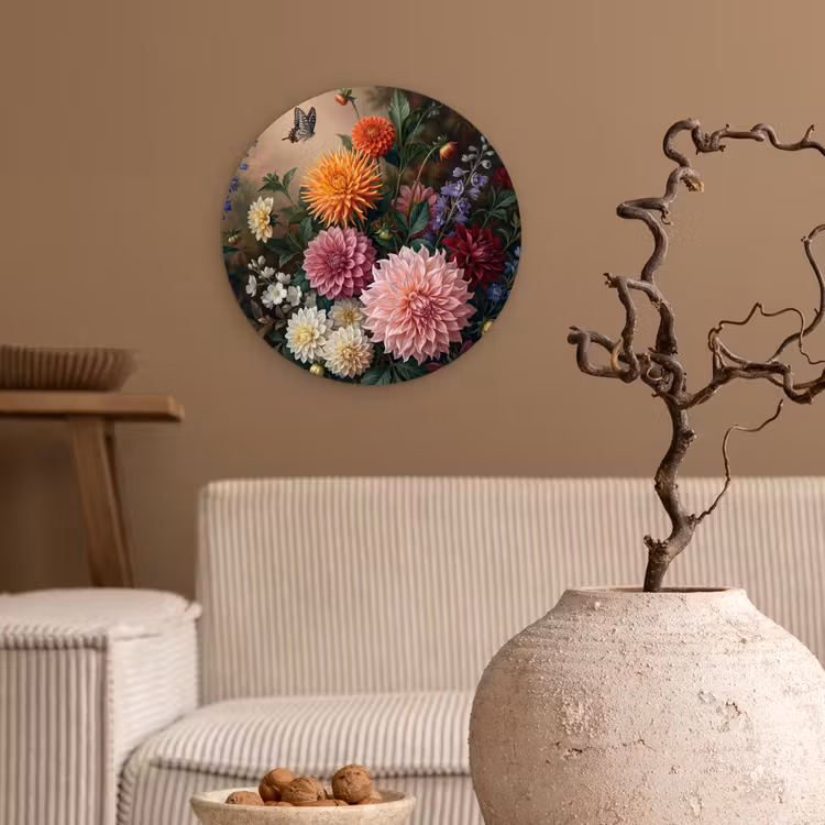 Glasbild Rund - Blumen – Garten – Natur — 2