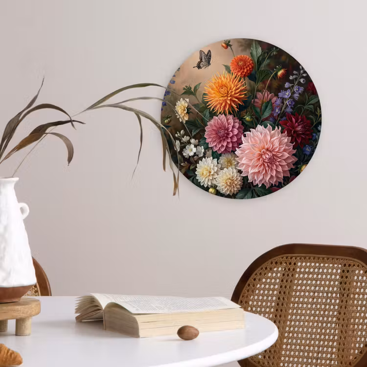 Glasbild Rund - Blumen – Garten – Natur — 4