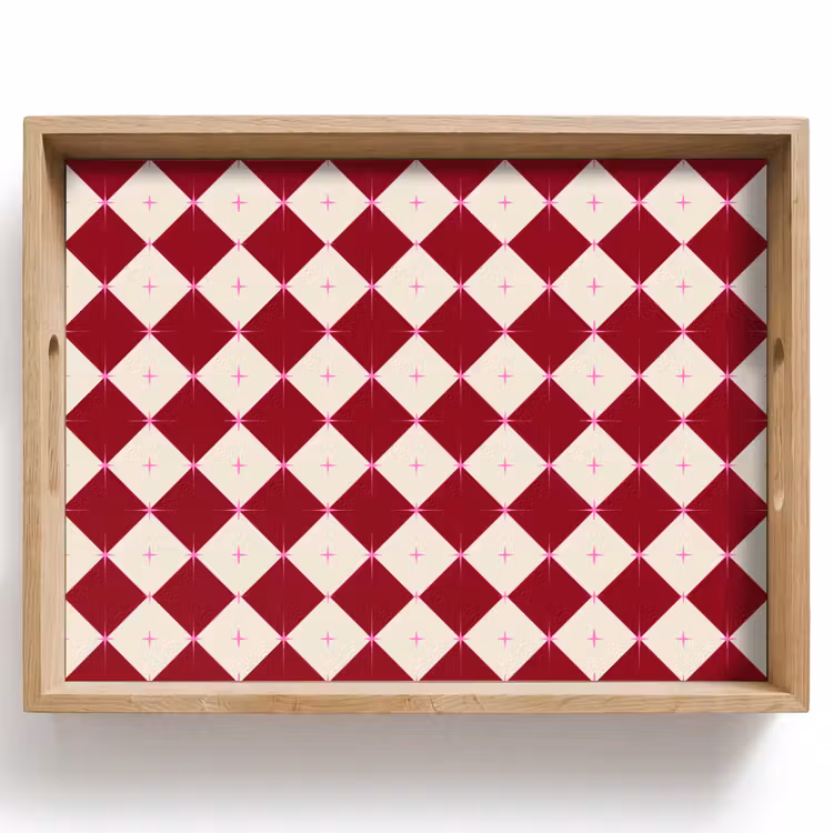 Tablett - Stern – Rosa – Rot – Weihnachten — 1
