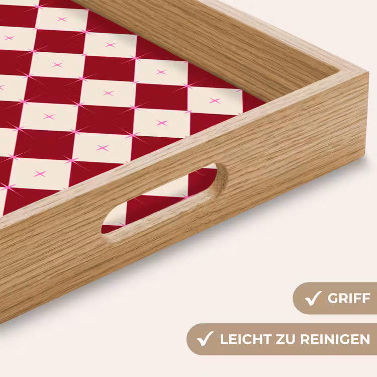 Tablett - Stern – Rosa – Rot – Weihnachten — 5