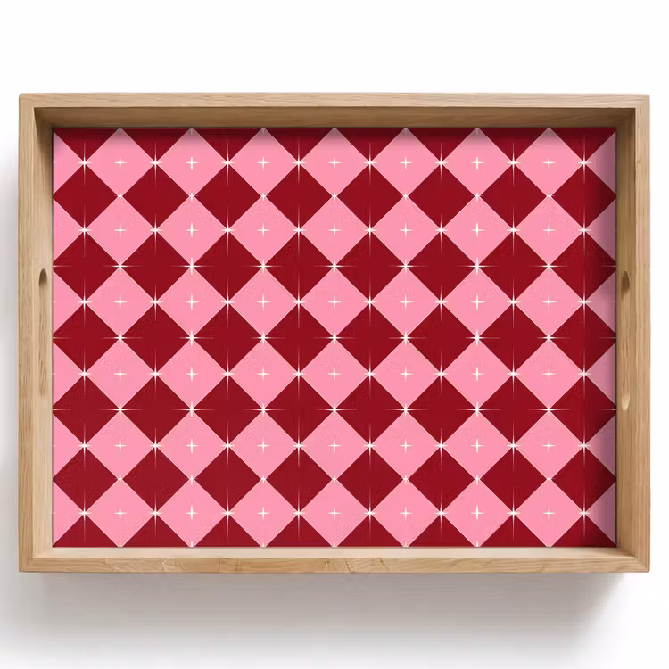 Tablett - Stern – Rot – Rosa – Weihnachten — 1