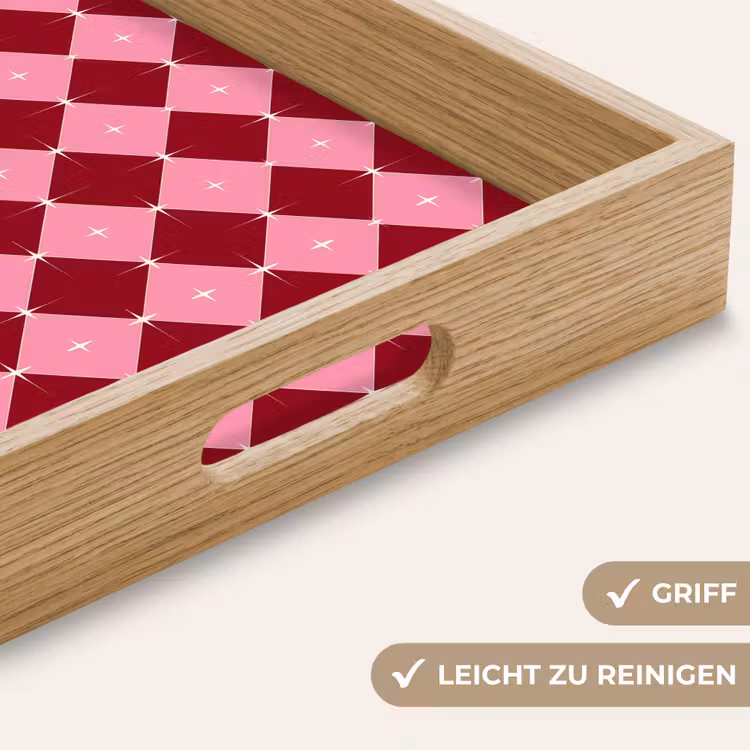 Tablett - Stern – Rot – Rosa – Weihnachten — 5