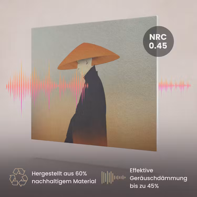 Akustikbild - Minimalistisch - Scherenschnitt - Orange — 3