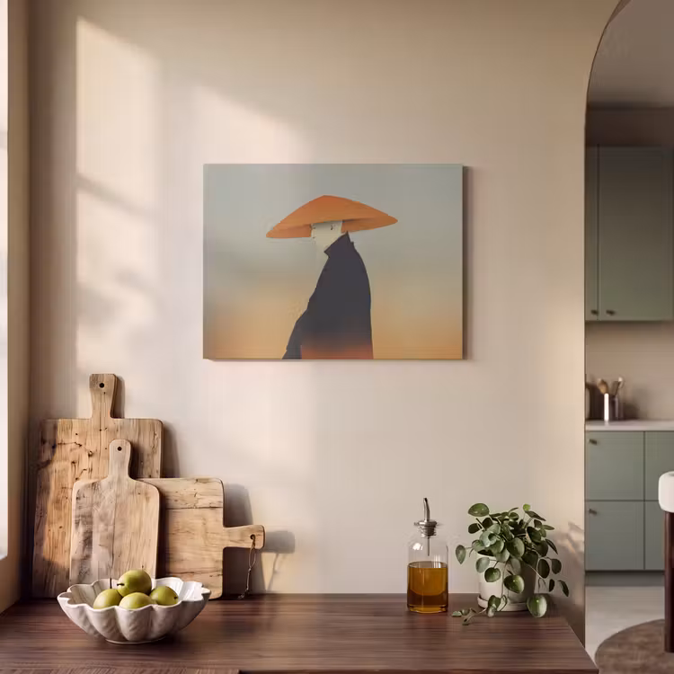Akustikbild - Minimalistisch - Scherenschnitt - Orange — 4