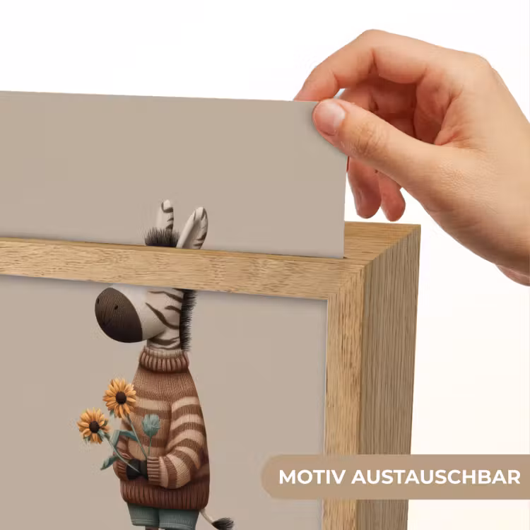 Nachtlicht Kinder - Zebra - Sonnenblumen - Warm — 3